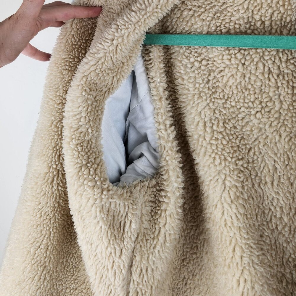 Zara Men's Faux Sherpa Lined Denim Jean Jacket sz L - Picture 7 of 13